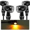 evermotor Omologate CNC 12V 4 Pezzi E32 Frecce Moto, LED Indicatori Direzione Segnale Bullet Lega di Alluminio IP67 Impermeabile E-mark
