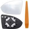 DXiongW Compatibile con Golf 7 Vetro Specchietto Retrovisore Sinistro Riscaldabile Asferico - Esterno Auto con Piastra di Supporto