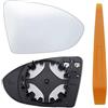 DXiongW Compatibile con Golf 7 Vetro Specchietto Retrovisore Riscaldabile Destro - Asferico con Piastra di Supporto