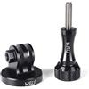 HSU Adattatore Treppiede in Alluminio per GoPro, Adattatori per Videocamere Hero 12/11/10/9/8/7/6/5/4/3 (Nero)