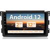 AWESAFE Android 12 Autoradio per Mercedes Benz Smart Fortwo 451 (2005-2010) Car Radio con CarPlay/Android Auto GPS Bluetooth WIFI FM AM RDS Comandi al Volante (Telaio esterno integrato)