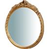 Biscottini Specchio da Parete Bagno e Camera 42x47x5 cm | Specchio Ingresso da Parete con Ganci | Specchio Oro