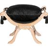 Biscottini Pouf poggiapiedi Divano 76x48x56 cm | Elegante Panca da Camera da Letto in Tessuto Stile Francese