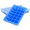 INTIRILIFE 2 stampi per cubetti di ghiaccio blu - Set da 24 scomparti stampi in silicone con coperchio - 18 x 13 x 2,5 - Contenitore flessibile per cubetti di ghiaccio per alimenti per bambini e molto