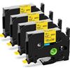 Upwinning Nastro per Etichette Compatibile per Brother P-touch Nastro TZe-631 TZe631 12mm Nero su Giallo, Nastri Compatibile per Brother Etichettatrice PTH107B PTH100LB PTH100R PTH110 Cube PTP300BT