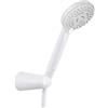 Tatay Bombay Kit Soffione Doccia con Supporto e Tubo 1.5M, 10 cm di Diametro, ABS, 1 Posizione, Sistema di Risparmio Acqua e Anticalcare, Bianco, 9,7 x 4,3 x 24 cm