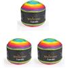 Wollbiene Cupcake, 3 gomitoli di lana da 150 g, 450 g, per lavorare a maglia e all'uncinetto, lana turca, colore sfumato (arcobaleno 3040)