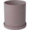 Blomus -Nona 66519 - Vaso per erbe aromatiche taglia L, colore rosso caldo marrone