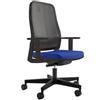 UNISIT Sedia semidirezionale ergonomica rivestimento PPL ignifugo synchro Titan Unisit blu - TTN/BR2/IB