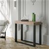 Itamoby Consolle allungabile 90x40/196 cm Elettra Small Premium Quercia Natura telaio Antracite