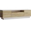 LBSIGN Mobile Porta Tv Da Terra 140x35x39 Rovere Effetto Legno Ante A Ribalta Luvio