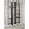 Ponti Terenghi X.Abitare X.ABITAre Libreria a parete Look art. DL2022 con struttura in alluminio da 140 cm- Composizione 1