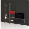 Ponti Terenghi X.Abitare X.ABITAre Libreria a parete Look art. DL2022 con struttura in alluminio da 135 cm - Composizione 2