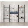 Ponti Terenghi X.Abitare X.ABITAre Libreria a parete Look art. DL2022 con struttura in alluminio da 273 cm - Composizione 3