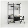 Ponti Terenghi X.Abitare X.ABITAre Libreria a parete Look art. DL2022 con struttura in alluminio da 163 cm - Composizione 7