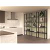 Ponti Terenghi X.Abitare X.ABITAre Libreria a parete Look art. DL2022 con struttura in alluminio da 220 cm - Composizione 8