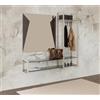 Ponti Terenghi X.Abitare X.ABITAre Libreria a parete Look art. DL2022 con struttura in alluminio da 160 cm - Composizione 9
