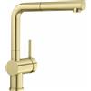 Blanco Miscelatore monocomando con doccetta estraibile LINUS-S 1526684 finitura oro satinato