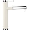 Blanco Miscelatore monocomando con doccetta estraibile LINEE-S 1526957 finitura soft white/cromato