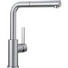 Blanco PRONTA CONSEGNA - Blanco Miscelatore monocomando con doccetta estraibile LANORA-S 1523123 finitura acciaio massiccio