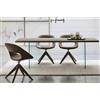 Maronese Acf Tavolo fisso CLEO con struttura in vetro e piano in legno da L.180 cm