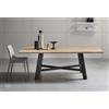 Maronese Acf Tavolo fisso TAIGA con struttura in metallo e piano in legno da L.220 cm