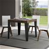 Itamoby Tavolo allungabile Flame in nobilitato e talaio in ferro antracite da 90(246)x90 cm