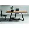 Maronese Acf Tavolo allungabile POKER con struttura in metallo e piano in legno da L.200(250) cm - Con 4 allunghe
