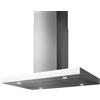 Elica Cappa a isola JOY ISLAND WHIX/A/90 PRF0104629A finitura acciaio inox e vetro bianco da 90 cm
