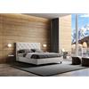 Ityhome Letto alla francese Priya in similpelle da 150 cm