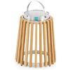 Unopiù Lanterna da esterno SOLARE in teak e acciaio inox da Ø26 cm