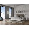 Ityhome Letto matrimoniale Egos Appia in nobilitato e similpelle da 160 cm