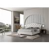Ityhome Letto matrimoniale Langre in similpelle bianco da 160 cm