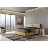 Ityhome Letto matrimoniale Mados in tessuto Agata 3 da 160 cm