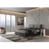 Ityhome Letto matrimoniale Mados in tessuto Agata 8 da 160 cm