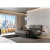 Ityhome Letto matrimoniale Mados in tessuto Aragona 8 da 160 cm