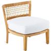 Unopiù Poltroncina bassa SYNTHESIS in teak e fibra sintetica WaProLace - Con o senza cuscino