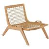 Unopiù Poltrona lounge impilabile SYNTHESIS in teak e fibra sintetica WaProLace - Con o senza cuscino - IN PROMOZIONE FINO AL 29/06