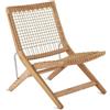 Unopiù Sdraio pieghevole SYNTHESIS in teak e fibra sintetica WaProLace - Con o senza cuscino - IN PROMOZIONE FINO AL 29/06