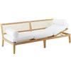 Unopiù Divano-letto 3 posti con seduta regolabile SYNTHESIS in teak e fibra sintetica WaProLace - Con o senza cuscino - IN PROMOZIONE FINO AL 29/06