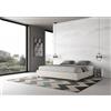 Ityhome Letto king size sommier Azelia in similpelle da 180 cm