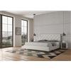 Ityhome Letto super king Priya in similpelle da 200 cm