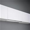 Falmec Cappa a incasso Move finitura acciaio inox e vetro bianco da 120 cm