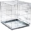 zooplus Exclusive Set Gabbia per cani Double Door e cuscino per trasportini - L109 x P69 x H75 cm