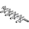 HALJIA 5 mm 4 Way Acquario Pompa di Scarico Air Flow Splitter Controllo valvola a Leva Compagnia Aerea Tubo connettore