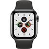 Apple Watch Series 5 (2019) | 40 mm | Acciaio inossidabile | GPS + Cellular | nero | Cinturino Sport nero