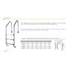 Cpa Piscine SCALETTA COMPLETA ACCIAIO INOX 316 3 scalini Orleans tubo 42 mm