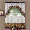 Achim Coffee Tier And Swag Set di Trattamento per finestre, Poliestere, Marrone, 57 in x 36 in