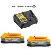 DEWALT DCB115E2 kit 2 batterie 18V powerstack 1,7ah dcbp034 caricabatteria dc...