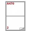 MARKIN Etichette bianche Copiatabu A470 Laser/Inkjet - 2 et./foglio - conf. 100 fogli Markin 199,6x143,5 mm - X210A470